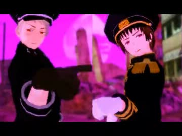 【APヘタリアMMD】日と普で「ジャバヲッキー」モーショントレース