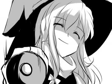 【手描き】魔理沙がコーラを振るだけを僅かに動かしただけ【未完成ver】