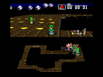 コイン恐怖症男の『スーパーマリオカート』実況 フラワーカップ①