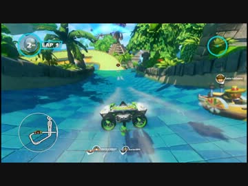 PS3 Sonic & All-Stars Racing Transformed - TEMPLE TROUBLE(モンキーボール) マルチプレイ