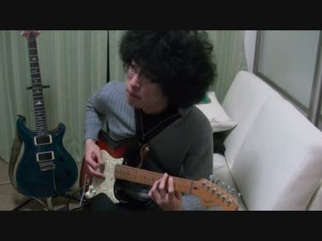 アフロがギターで「千本桜」を演奏してみた