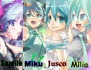 ４人の歌姫がメルトを歌ってくれたよ【ミク、ガゼル、ジャス子、Milia】