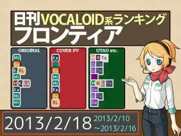日刊VOCALOID系ランキング フロンティア 2013/2/18