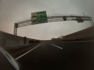 【車載動画】バイクで雪の高速道路