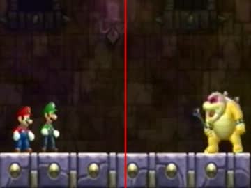 【2人実況】 画面半分にして左右でマリオ part3