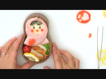 【簡単キャラ弁レシピ】マトリョーシカサンドイッチ