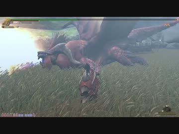 【MHF】HC剛種テオ・テスカトル 火事場狩猟笛ソロ 3ラスタ