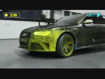 Audi RS 4 Avant　ペイントボール合戦