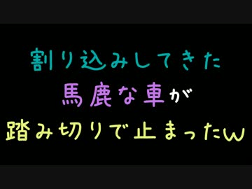 割り込みしてきた馬鹿な車が踏み切りで止まったｗ【2ch】