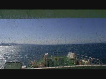 【前面展望】国道九四フェリー　三崎港ー佐賀関港【ガラスがアレVer】