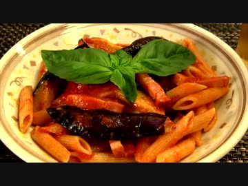 ペンネ・アラビアータ♪　～茄子とベーコン入り～