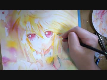 【アナログ】水彩でミラを描いてみた。（学園）（と少しイバル）