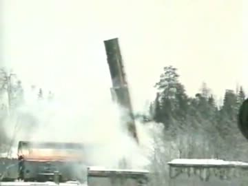 ロシアの弾道ミサイル発射シーン