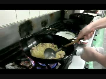 ベチャベチャ御飯でチャーハンを作ってみた(^_^;)