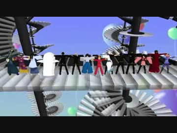 【銀魂MMD】神楽とゆかいな仲間達でハッピーシンセサイザー