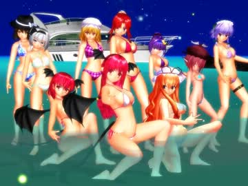 『水着東方MMD』One・Two・Three『ポロリはないよ』