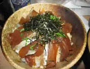 ～お酒を美味しくする方法～　普通のづけ丼＆カワハギの刺身