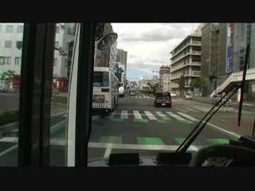 【前面展望】国道フェリーー岡山駅⑥【両備バス】