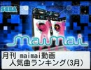 月刊 maimai動画人気曲ランキング(3月)
