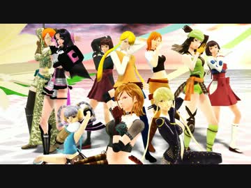 【MMD戦国BASARA】女子陣10人でOne・Two・Three
