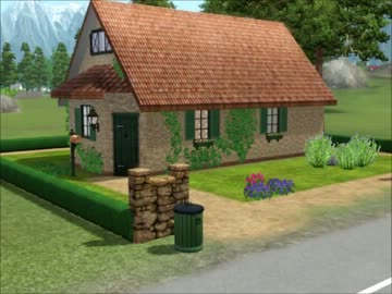 【sims3】フランスの片田舎風スターターハウス【建築】