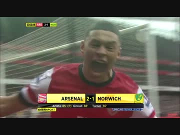 EPL12/13 アーセナルvsノリッジ・シティ ハイライト
