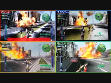 【4画面で見る】EDF3P いきなりINFオンライン St.05 掃討作戦 Part1