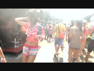 【親日タイ】(水掛祭り)エロ過ぎるおっぱい濡れ濡れ大作戦2013 Part-1