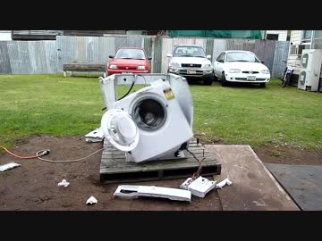 洗濯機を荒ぶらせてぶっ壊してみた