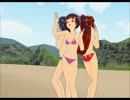 【MMD】魔王エンジェルが水着で＼(・ω・＼)31!(／・ω・)／ピンチ