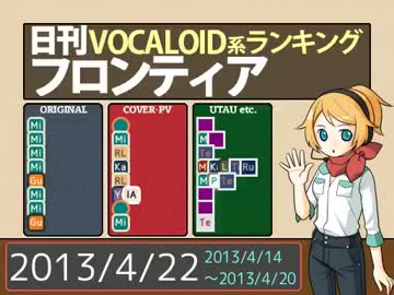 日刊VOCALOID系ランキング フロンティア 2013/4/22