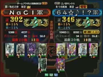三国志大戦3　頂上対決　2013/4/23　NaCl軍　VS　６４☆♪！？軍