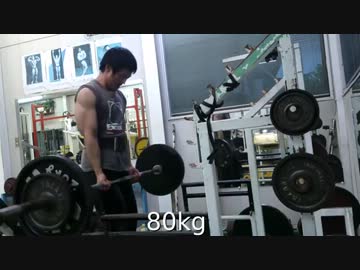 ニコ生主！80kgバーベルカール挑戦！@筋肉けんちゃん