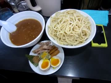 【大食い】湯島つけ麺『大関』で１ｋｇ７．５分で完食したた　ぼたん祭