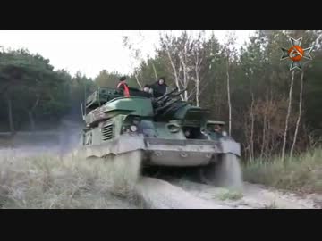 ポーランド陸軍 ZSU-23-4MP「Biała」　水上標的/夜間対空射撃訓練