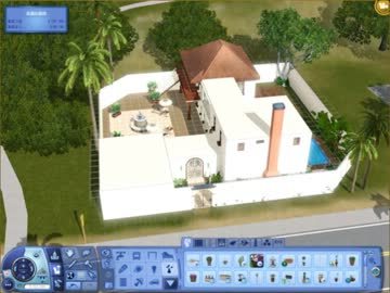 【sims3】スペイン風豪邸を作ってみた【建築】