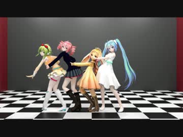 【MMDxBlender】 ミクさん他3名にポーカーフェイスを踊ってもらったよ