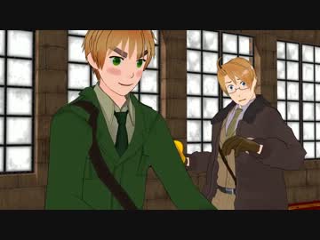 【APヘタリアMMD寸劇】HEROと眉毛に見守られて爺ちゃんがスコーン初挑戦