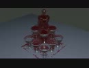 【3DCG】シャンパンタワーのシュミレーション【Blender】