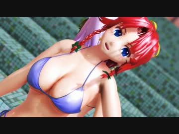 【MMD】美鈴＆咲夜が水着で「Masked bitcH」リク応答版 (HD）