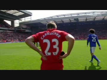 EPL12/13 リヴァプールvsエヴァートン ハイライト