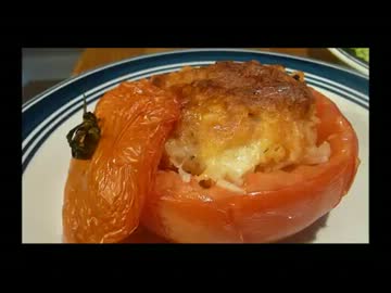 アメリカの食卓 125 スタッフドトマトを食す！