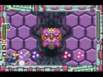 ロックマンゼロ４　ランダム・バンダムをトラクターショットで倒す