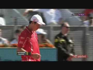 錦織vsフェデラー マドリードオープン2013 1/2