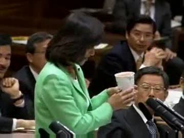 【民主党】 牧山ひろえ(元TBS)　麻生カップラーメン質問