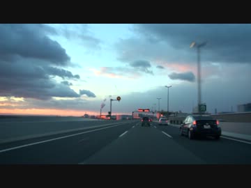日没直前　阪神高速湾岸線　60fps　撮影テスト