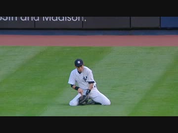 イチロー 2死2、3塁でライナー性の打球を地面すれすれで正座捕球　2013/5/17