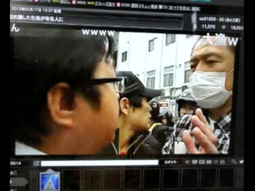 犯罪の温床通名＞しばき隊登場＿なぜかデモ隊一名逮捕