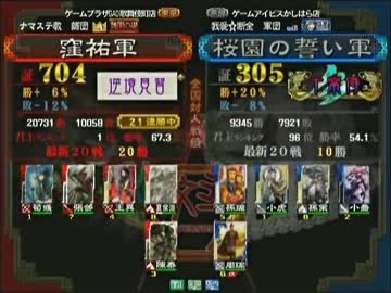 三国志大戦３　頂上対決　2013/5/23　窪祐軍　ＶＳ　桜園の誓い軍