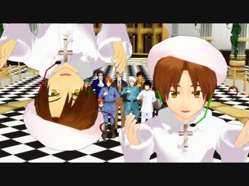 【APヘタリア人力+MMD】進撃のトマト一家 いたちゃんとお兄さんもいるよ！
